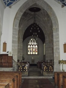 Looking down the aisle to the nave