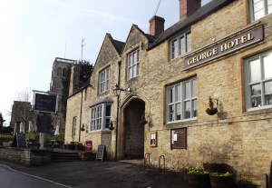 The sixteenth century coaching inn; Chris Jagger was playing there on Saturday night
